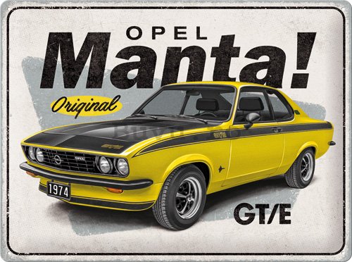 Placă metalică: Opel Manta GT/E - 40x30 cm