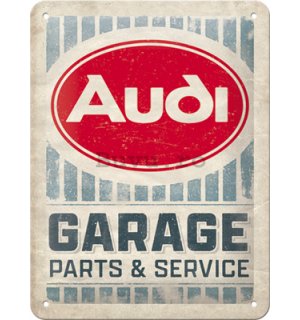 Placă metalică: Audi (Garage Parts & Service) - 15x20 cm