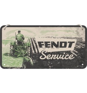 Placa metalica cu snur: Fendt Field Service - 20x10 cm
