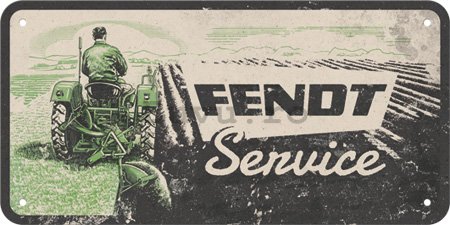 Placa metalica cu snur: Fendt Field Service - 20x10 cm