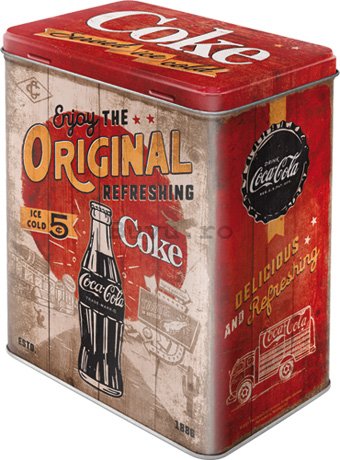 Cutie metalică L - Original Coke