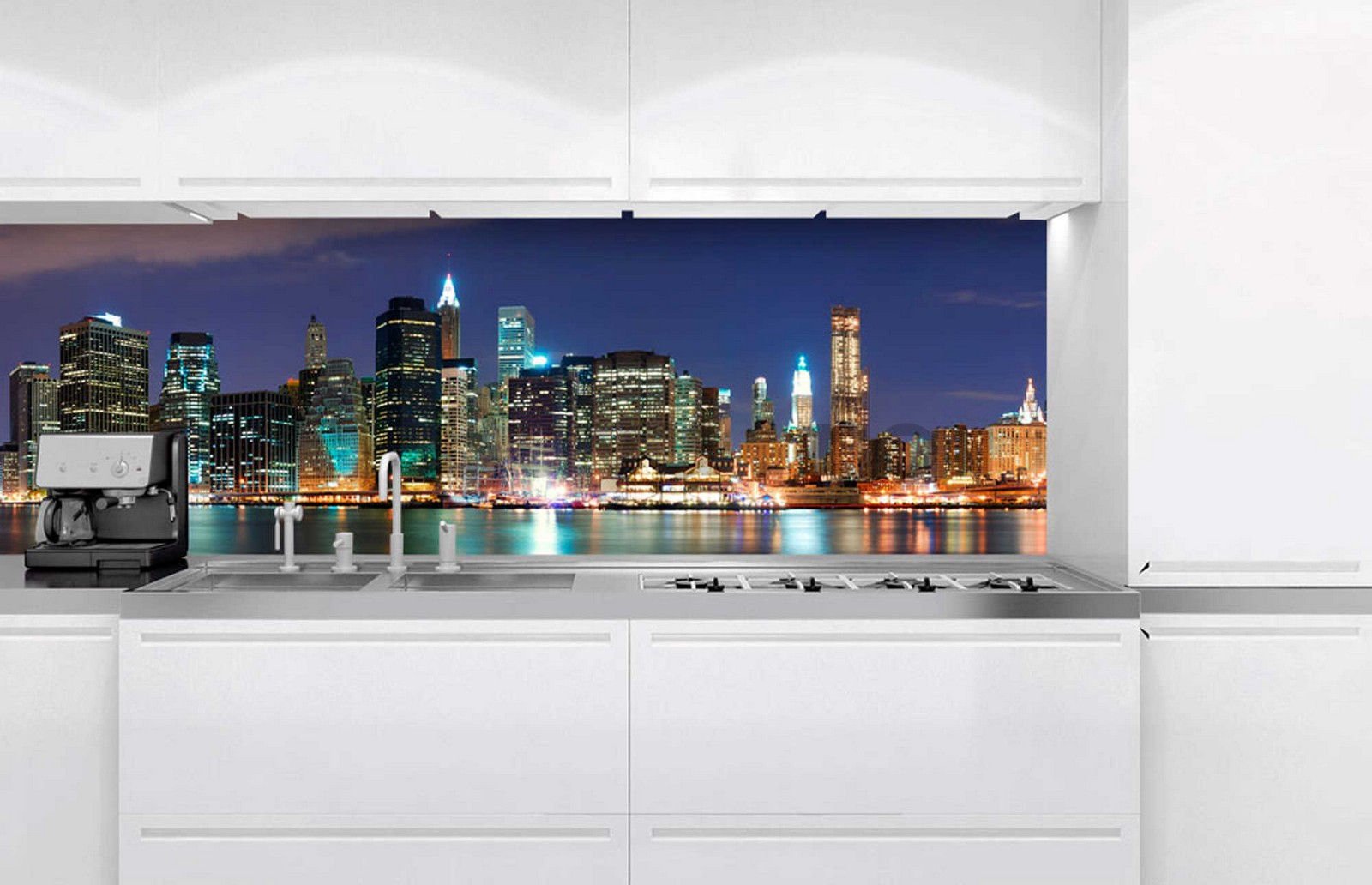 Fototapet autoadeziv lavabil pentru bucătărie - Manhattan, 180x60 cm