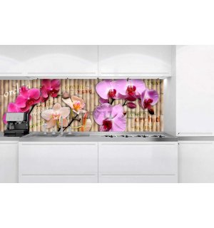 Fototapet autoadeziv lavabil pentru bucătărie - Orhidee, 180x60 cm