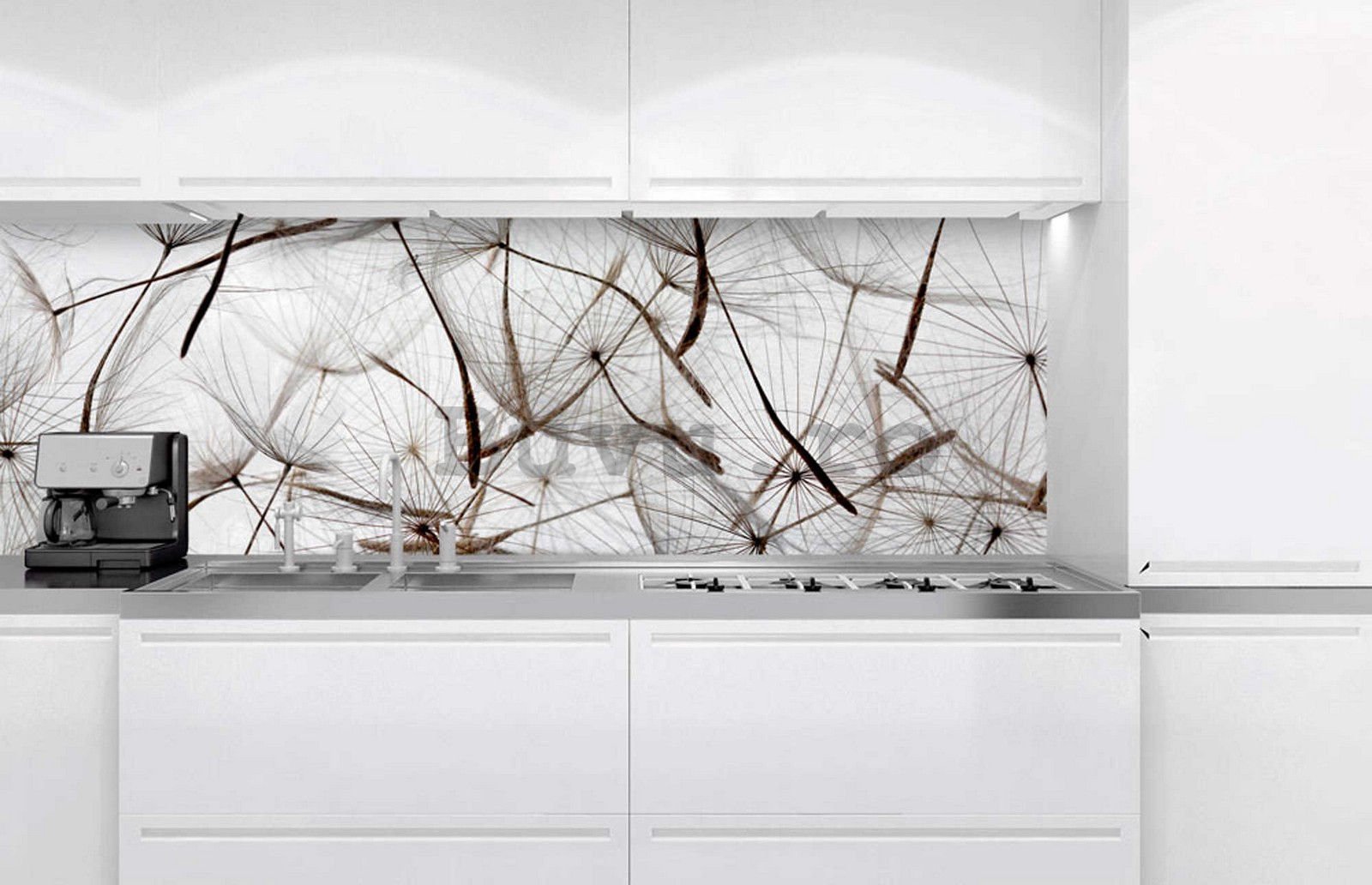 Fototapet autoadeziv lavabil pentru bucătărie - Semințe de păpădie zburătoare, 180x60 cm