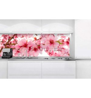 Tapet autoadeziv lavabil pentru bucătărie - Măr înflorit, 180x60 cm