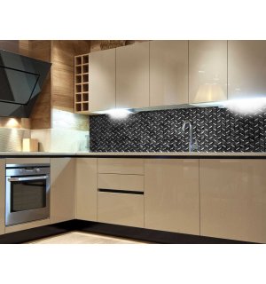 Tapet autoadeziv lavabil pentru bucătărie - Placare metalica, 180x60 cm