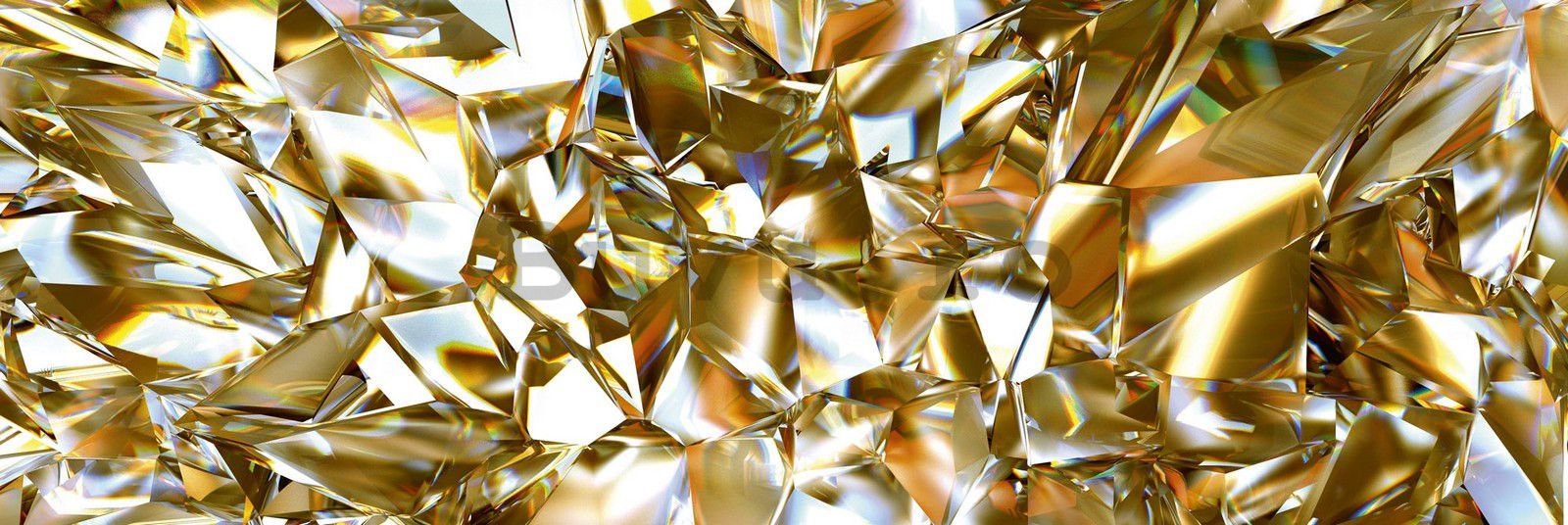 Tapet autoadeziv lavabil pentru bucătărie - Cristale de aur, 180x60 cm