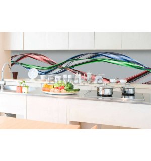 Tapet autoadeziv lavabil pentru bucătărie - Ondulări strălucitoare, 180x60 cm