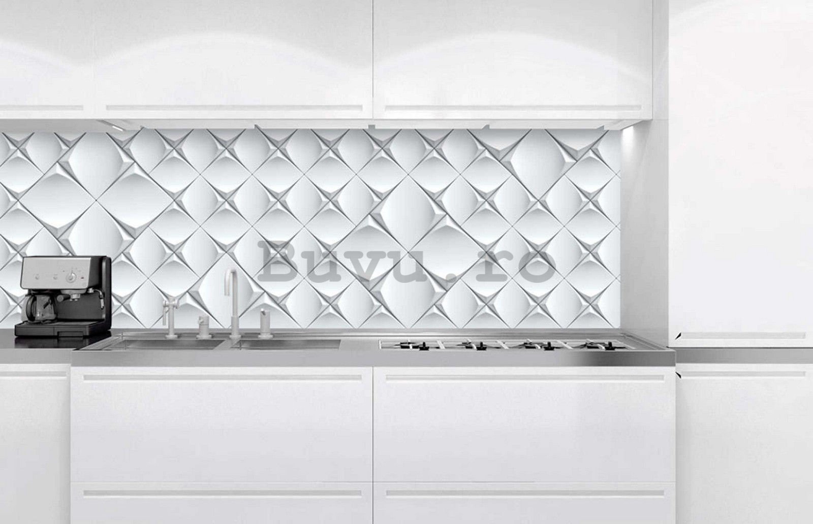 Tapet autoadeziv lavabil pentru bucătărie - Abstracție a faianței 3D (1), 180x60 cm