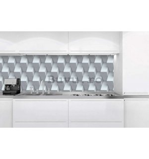 Tapet autoadeziv lavabil pentru bucătărie - Abstracție a faianței 3D (2), 180x60 cm