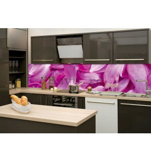 Tapet autoadeziv lavabil pentru bucătărie - Frunze violete, 260x60 cm