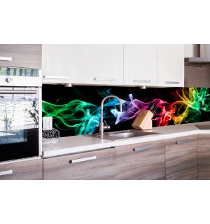 Tapet autoadeziv lavabil pentru bucătărie - Fum colorat (2), 260x60 cm