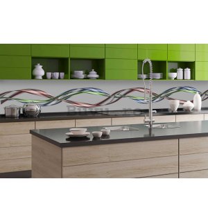 Tapet autoadeziv lavabil pentru bucătărie - Ondulări strălucitoare, 350x60 cm