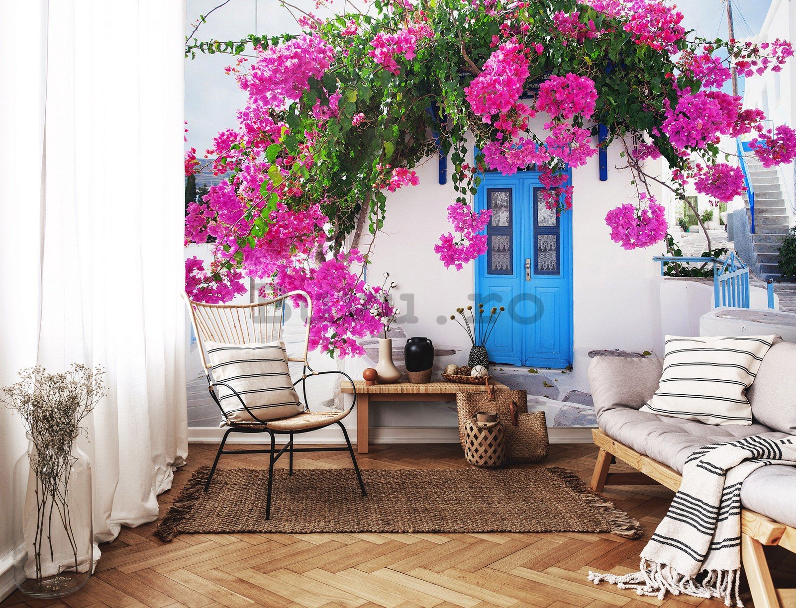Fototapet vlies: Flori de stradă grecească (1) - 254x184 cm