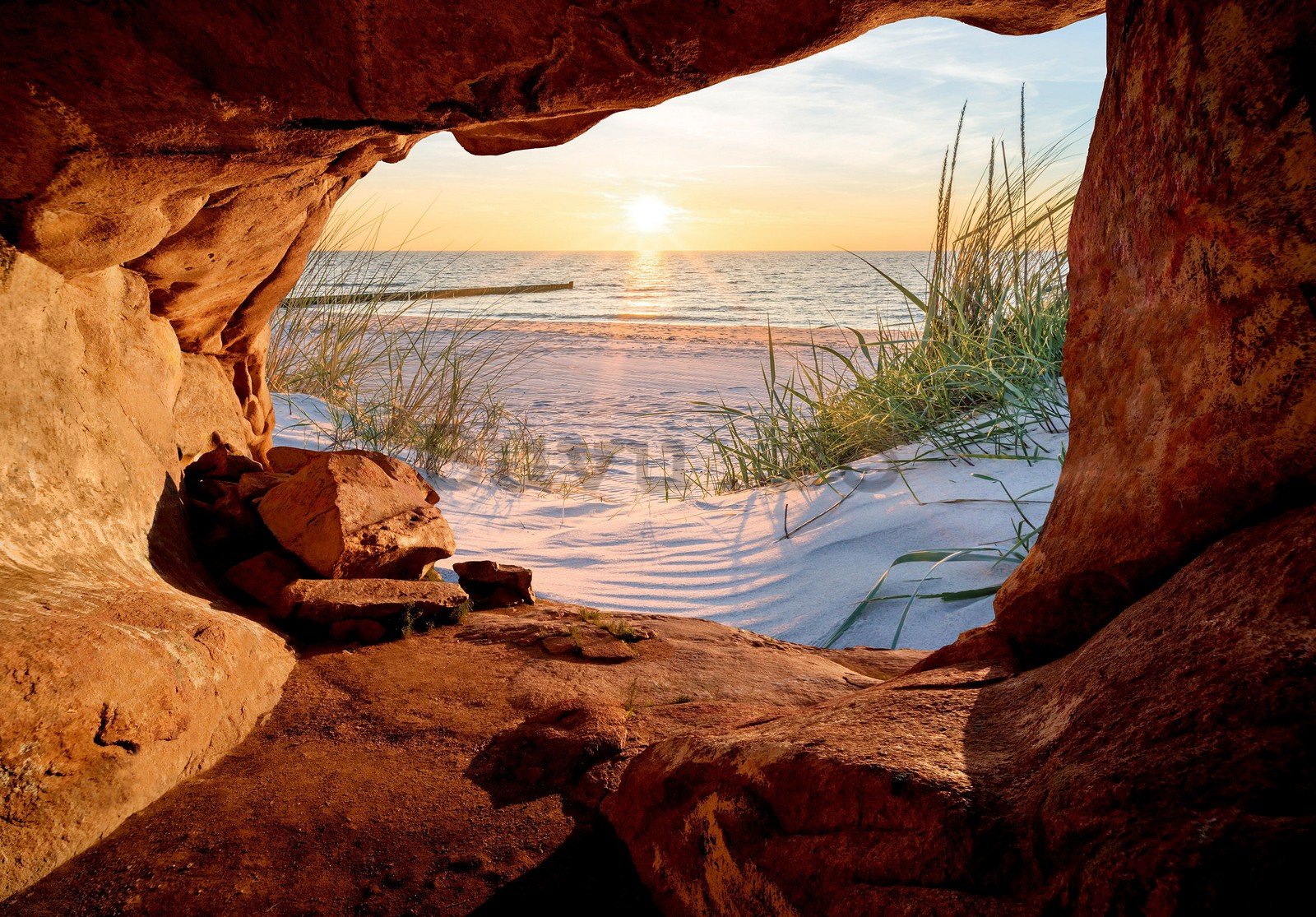 Fototapet vlies: Peștera de pe plajă (1) - 254x184 cm
