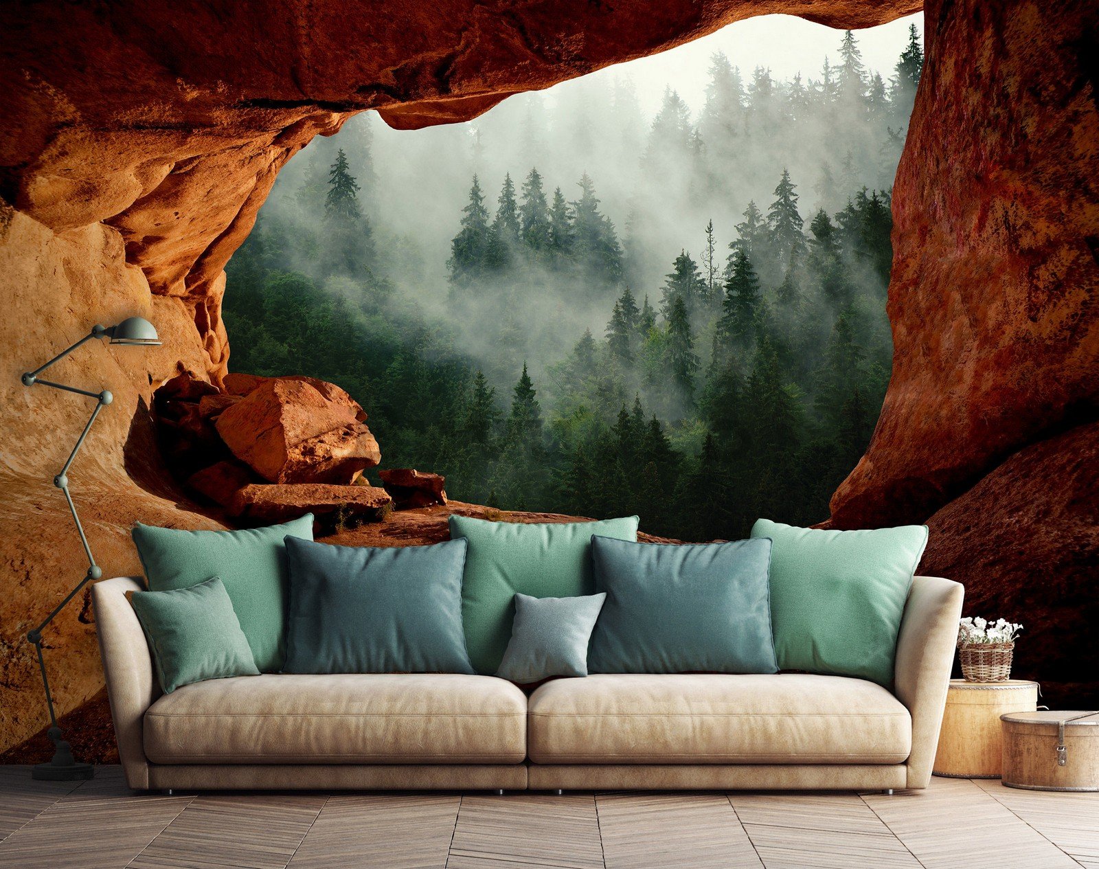 Fototapet vlies: O peșteră lângă pădure - 254x184 cm