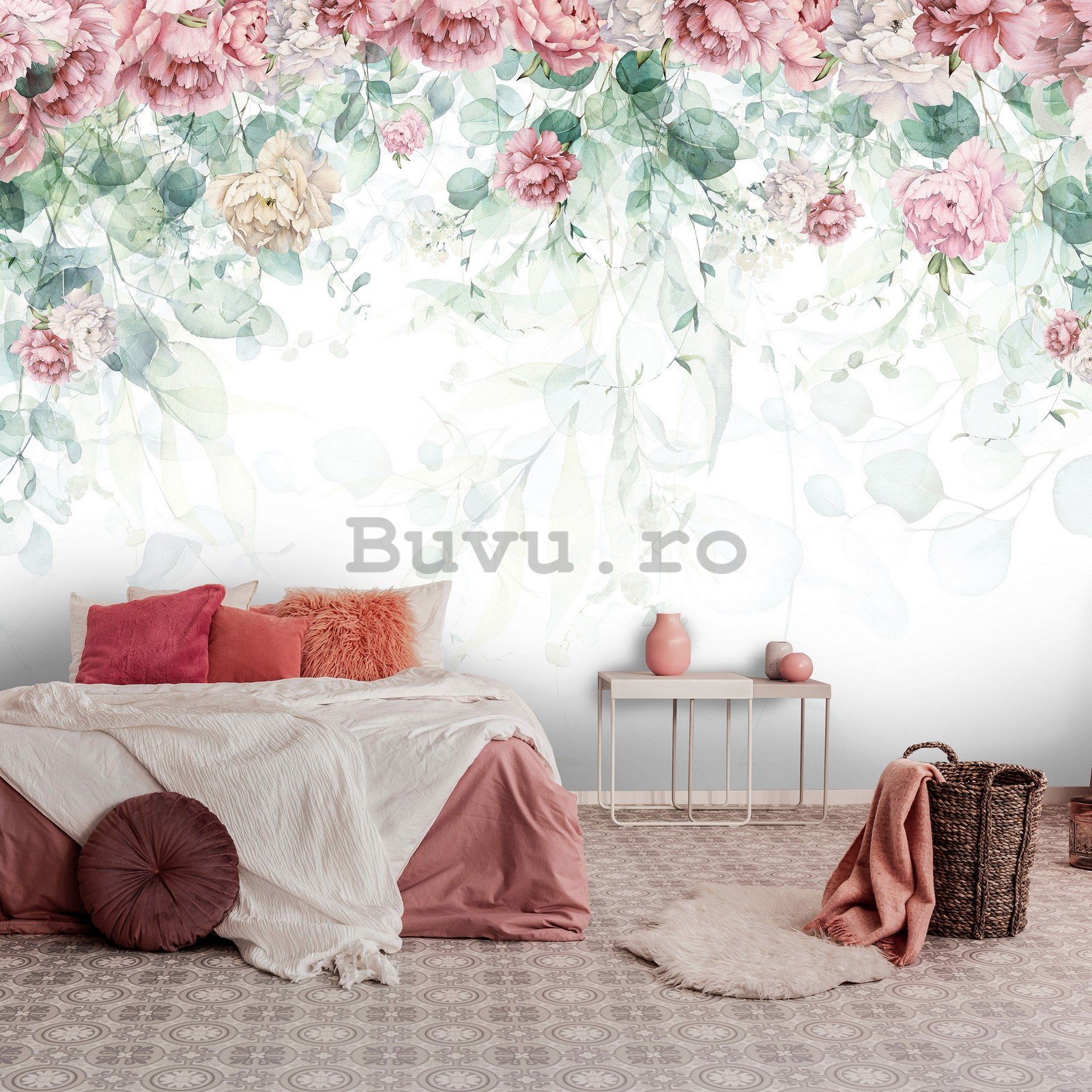 Fototapet vlies: Trandafiri pictati - 254x184 cm