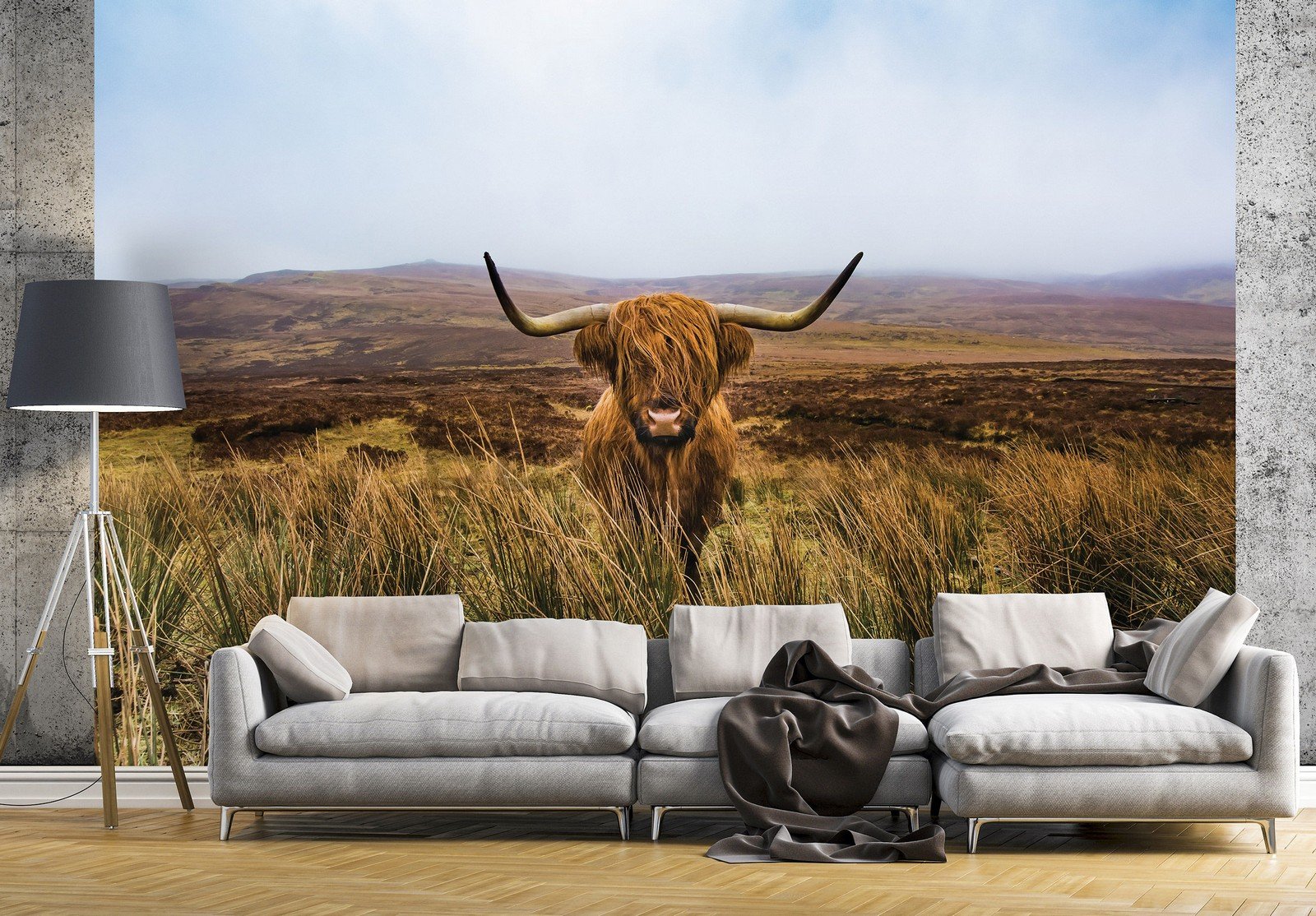 Fototapet vlies: Vitele din Highland (1) - 368x254 cm