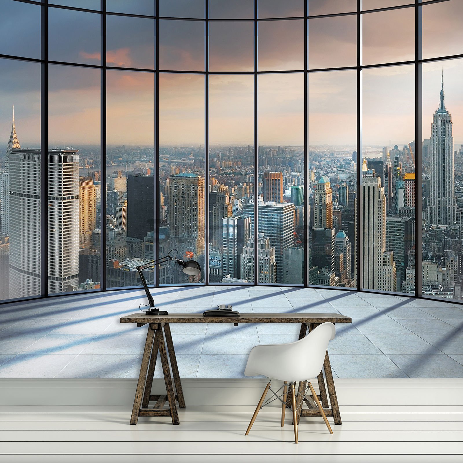 Fototapet vlies: Vedere New York, de la fereastră - 152,5x104 cm