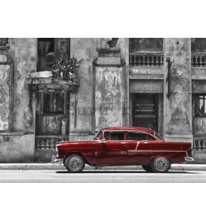 Fototapet vlies: Mașină cubă de culoare roșie - 208x146 cm