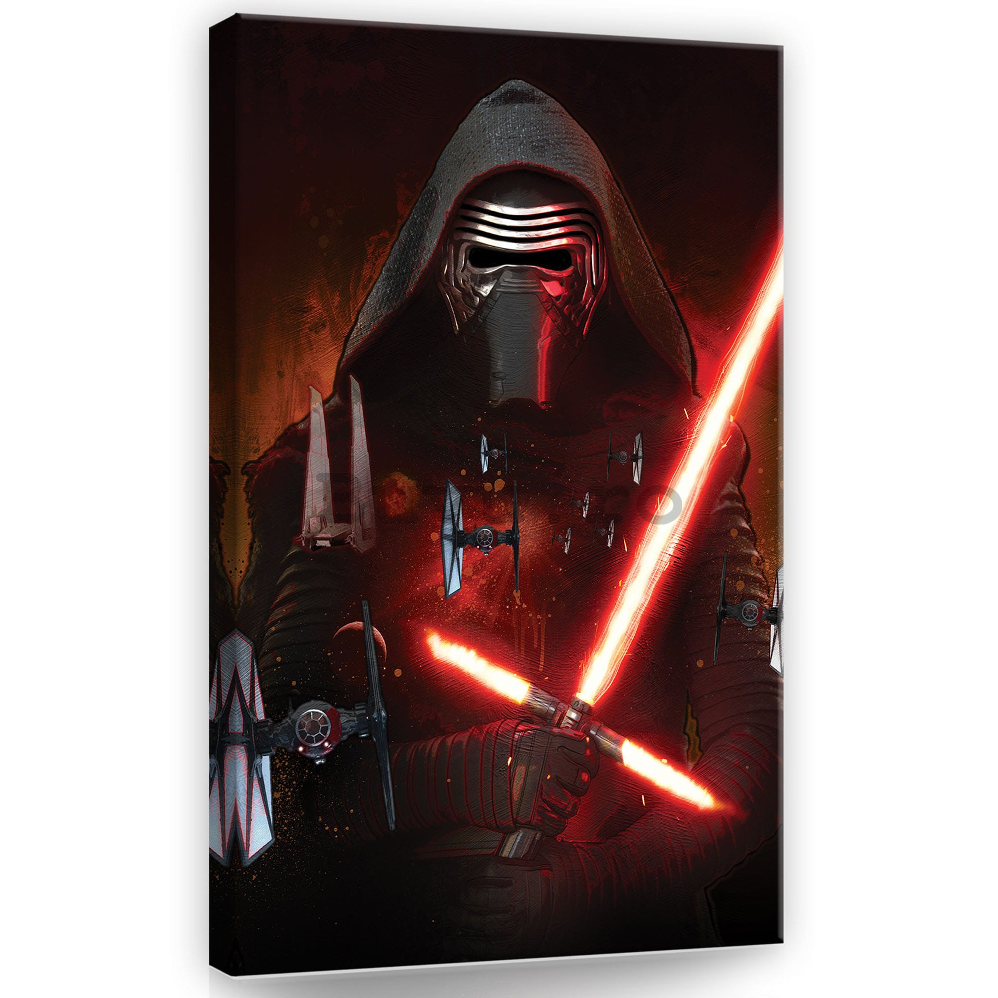 Tablou canvas: Star Wars Kylo Ren & TIE fighters - 40x60 cm