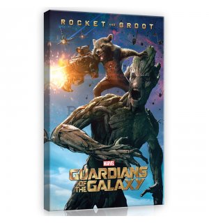 Tablou canvas: Guardians of The Galaxy Rocket & Groot - 40x60 cm