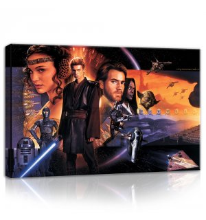 Tablou canvas: Star Wars Attack of the Clones (Poster) - 60x40 cm