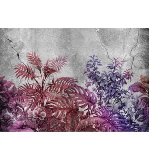 Fototapet vlies: Frunze colorate pe perete - 460x300 cm