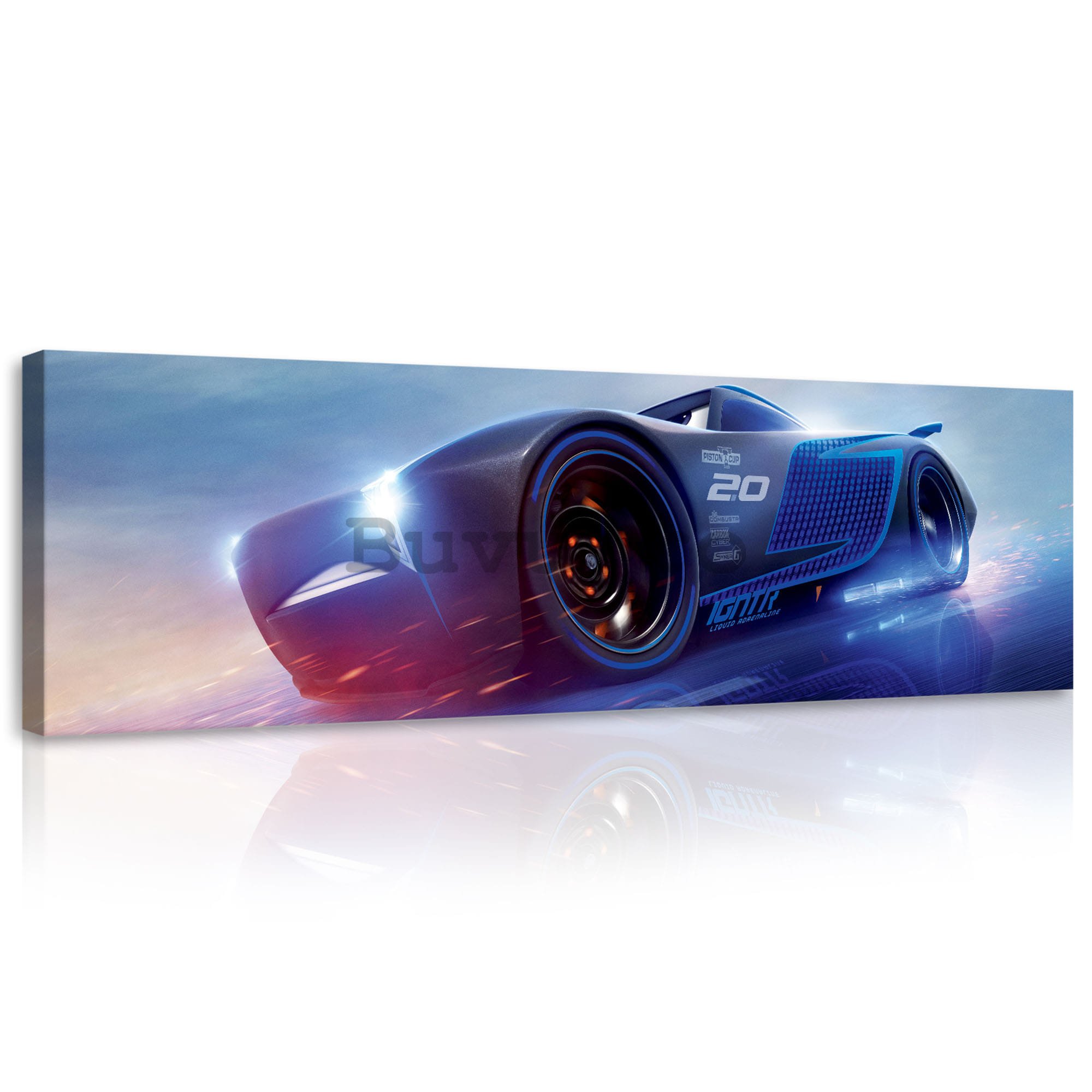 Tablou canvas: Mașini, Cars (Lightning McQueen) - 145x45 cm