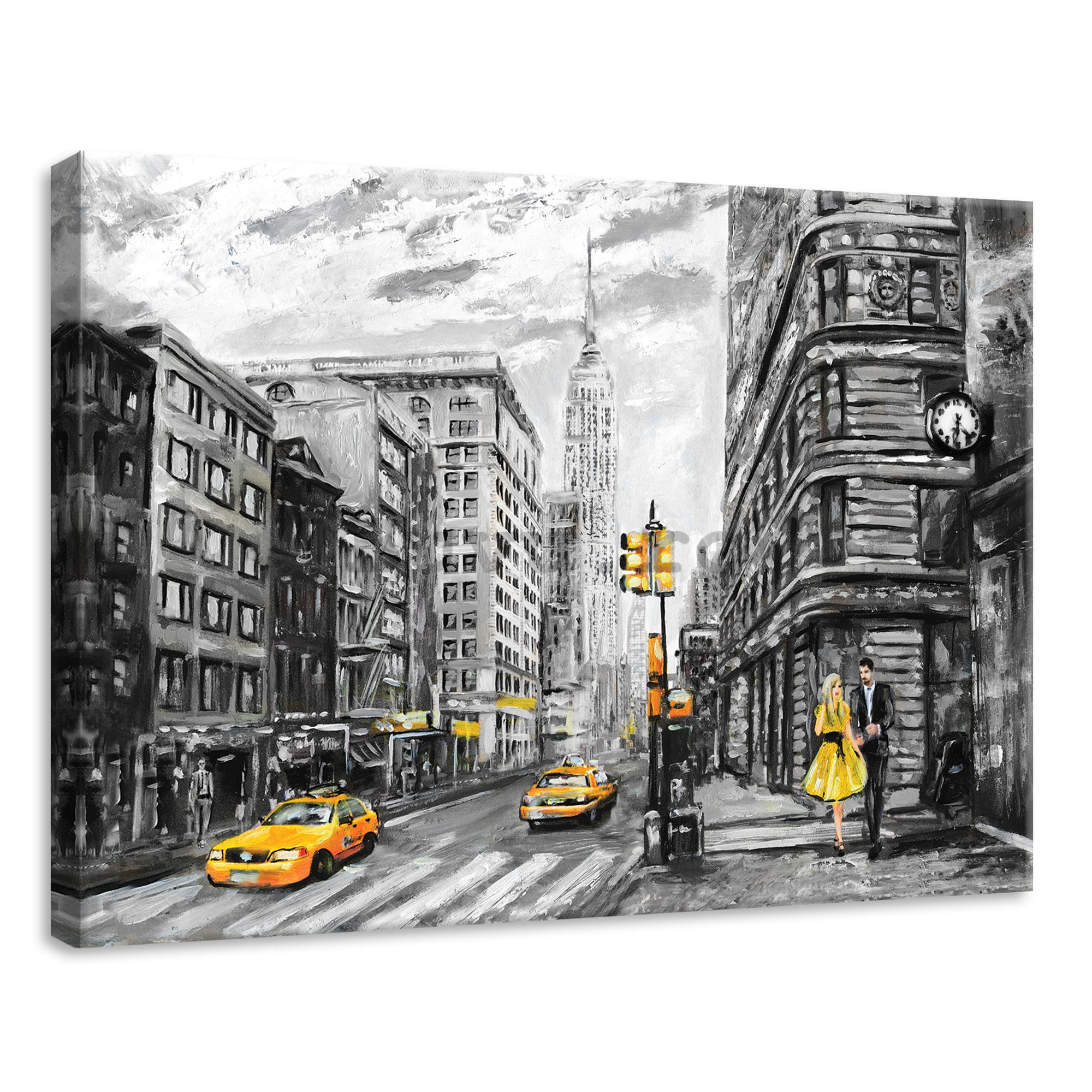 Tablou canvas: New York (pictat) - 70x50 cm