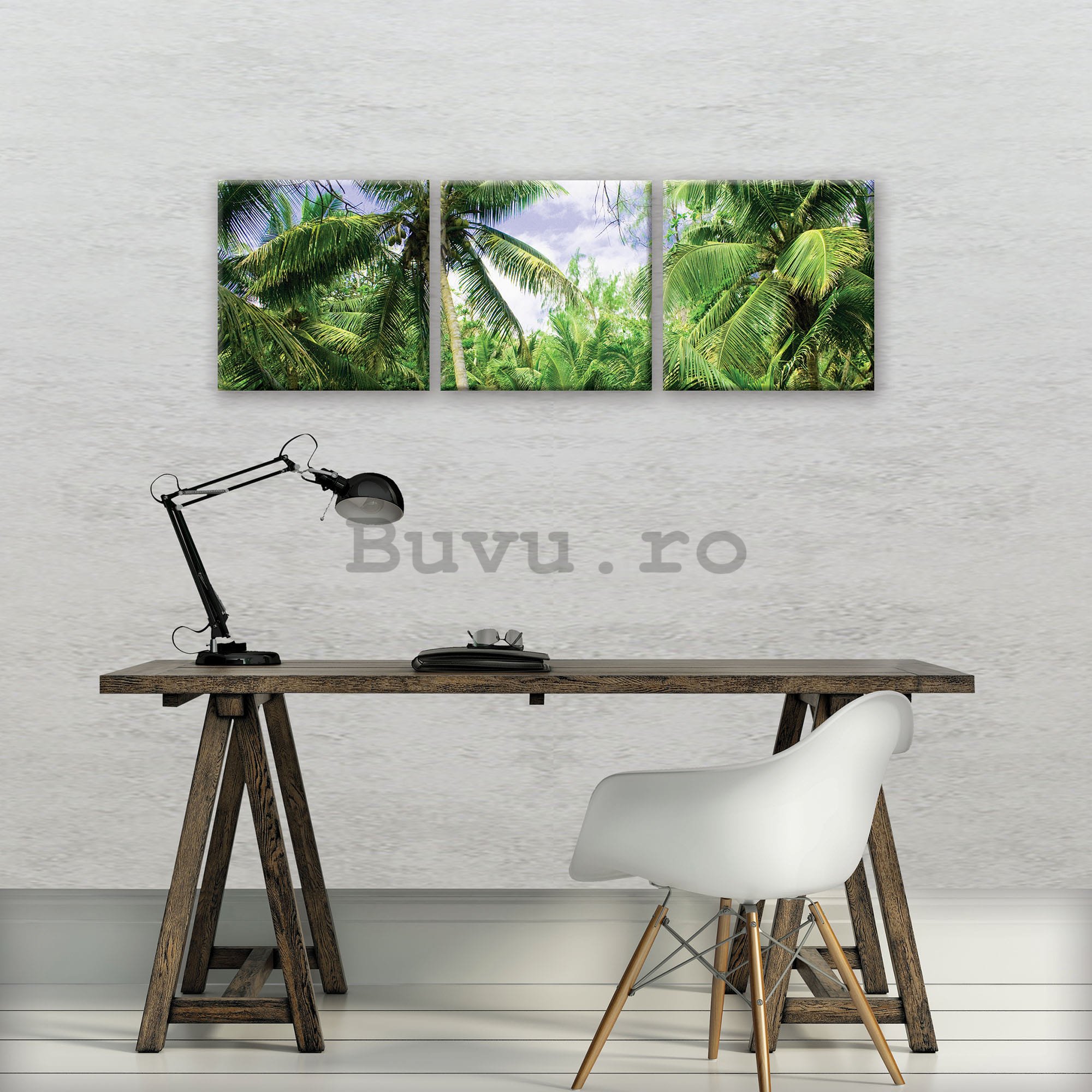 Tablou canvas: Palmieri - set 3 buc 25x25cm