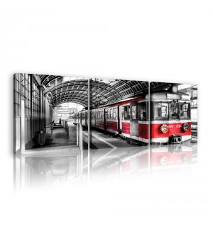 Tablou canvas: Metrou vechi (color) - set 3 buc 25x25cm
