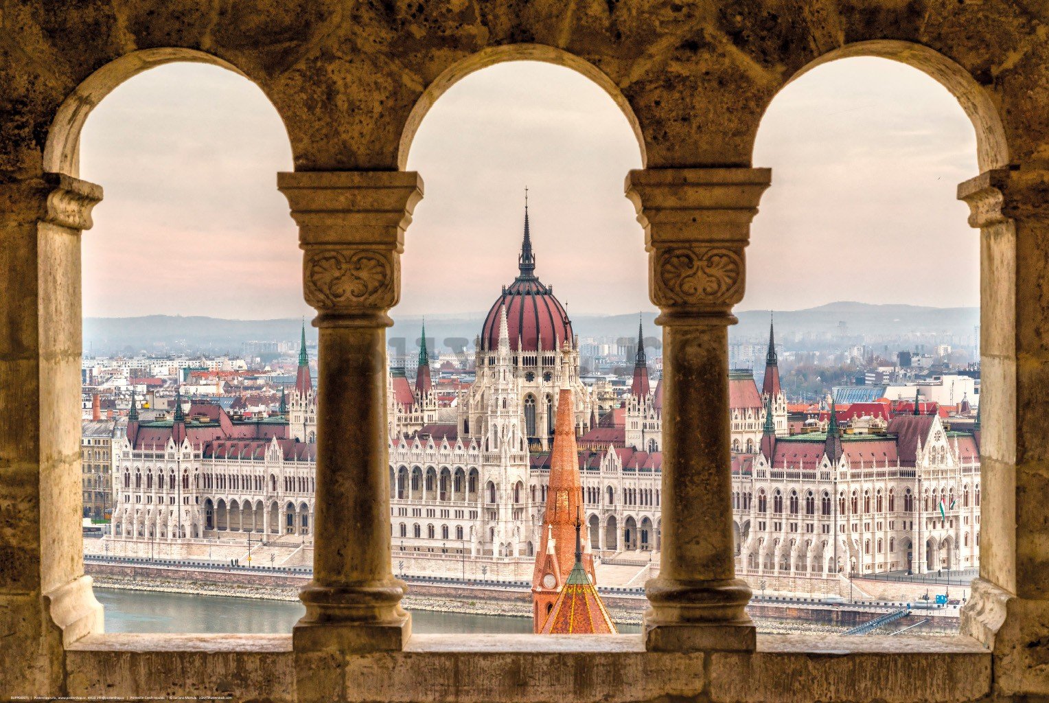 Poster: Vedere a Parlamentului Ungariei, Budapesta