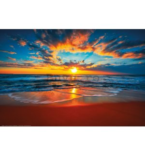 Poster: Apus de soare pe plajă