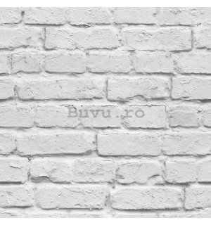 Tapete de vinil zid de cărămidă albă (1)