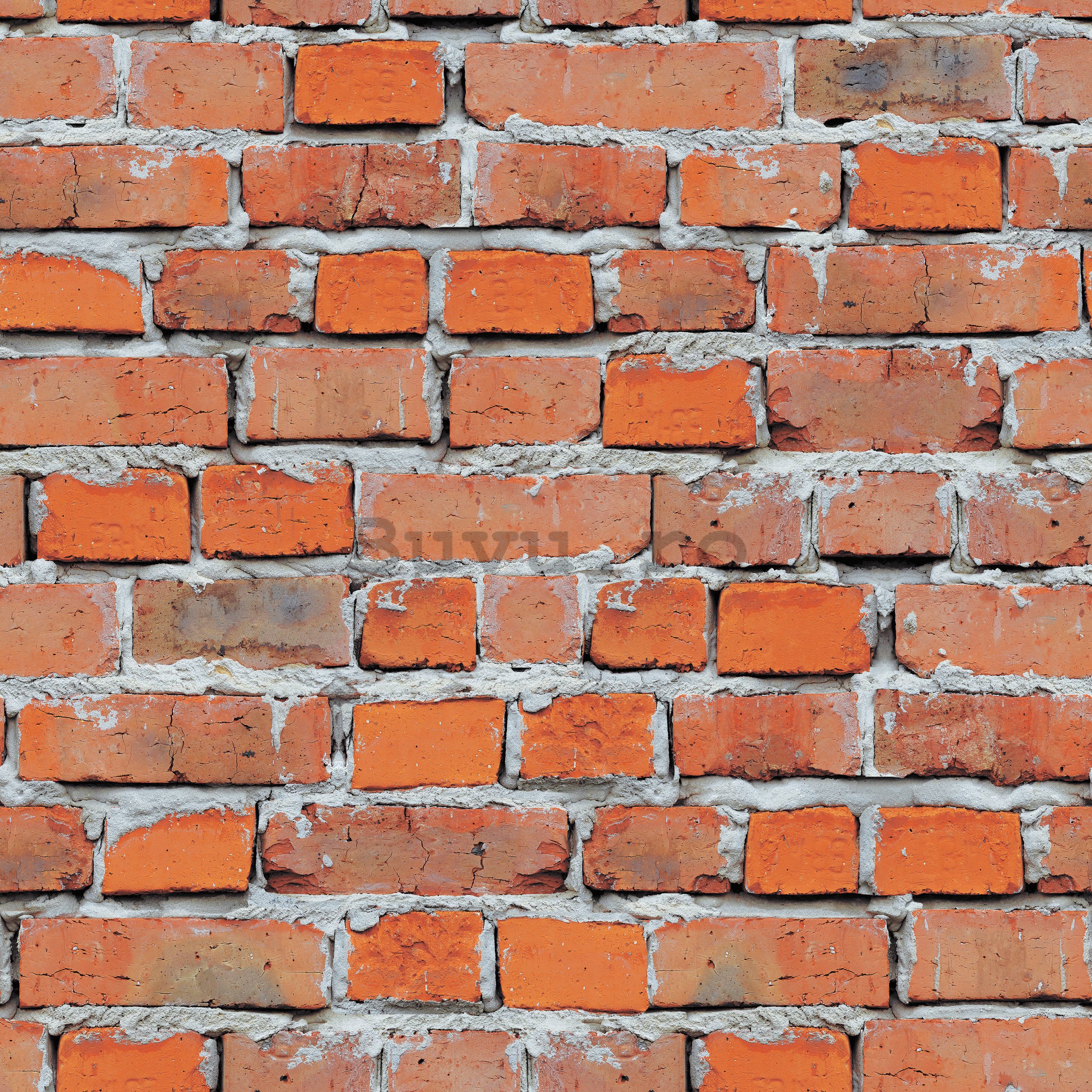 Tapete de vinil zid de cărămidă portocaliu-roșu