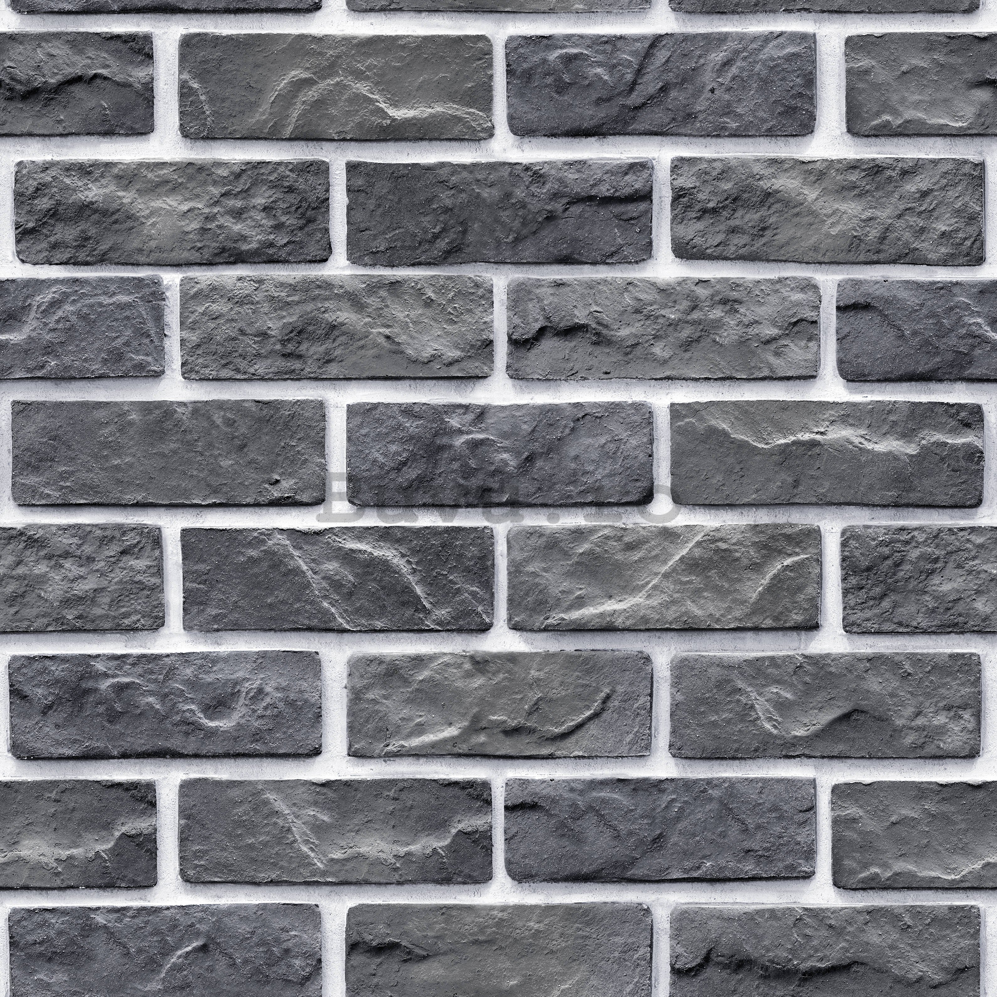 Tapete de vinil perete de cărămidă obişnuită gri-negru