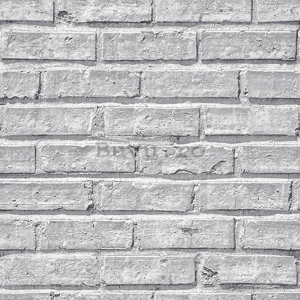 Tapete de vinil zid de cărămidă gri (3)