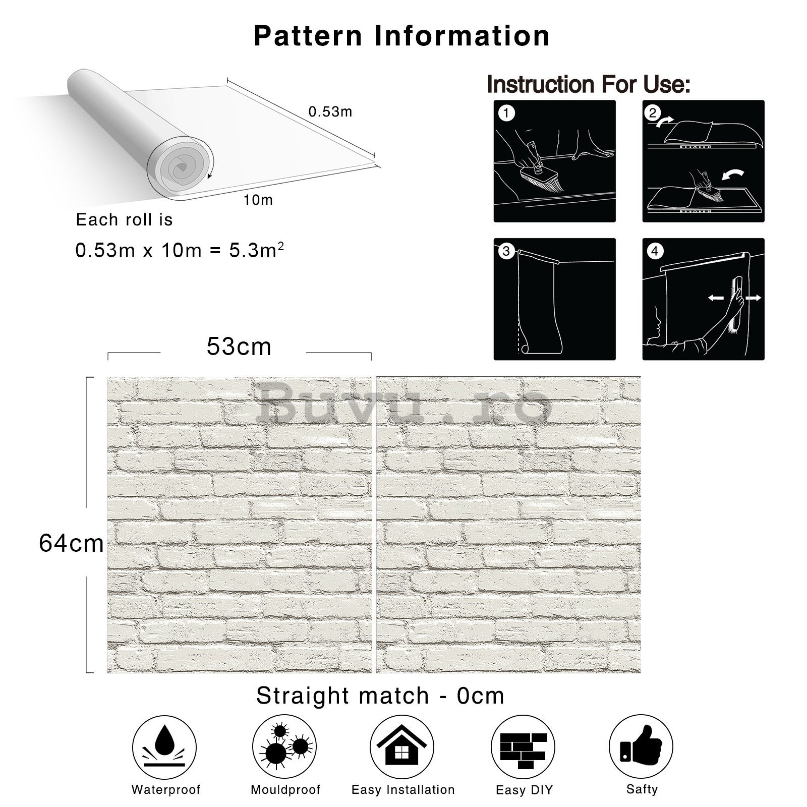 Tapete de vinil zid de cărămidă gri (4)