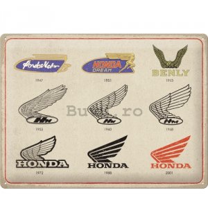 Placă metalică: Honda (Logo Evolution) - 40x30 cm