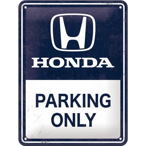 Placă metalică: Honda Parking Only - 15x20 cm
