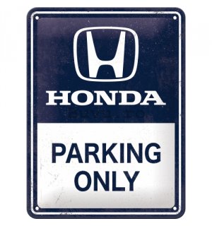 Placă metalică: Honda Parking Only - 15x20 cm