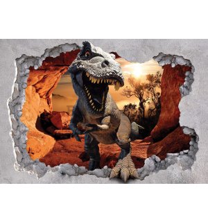 Fototapet vlies: Dinozaur de pe perete - 254x184 cm