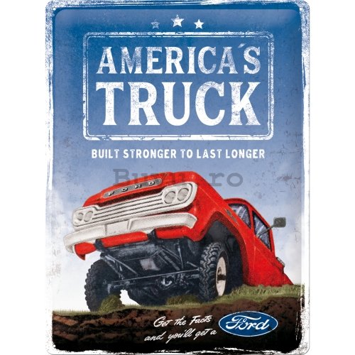 Placă metalică: Ford (America's Truck F100) - 30x40 cm