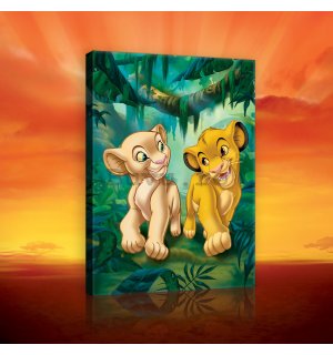 Tablou canvas: Regele Leu (Mufasa și Nala) - 40x60 cm