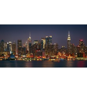 Fototapet vlies: New York la miezul nopții - 368x184 cm