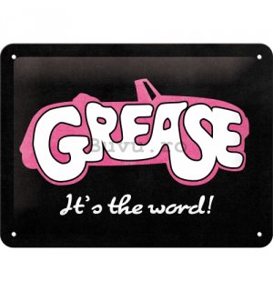 Placă metalică: Grease It's the word! - 20x15 cm
