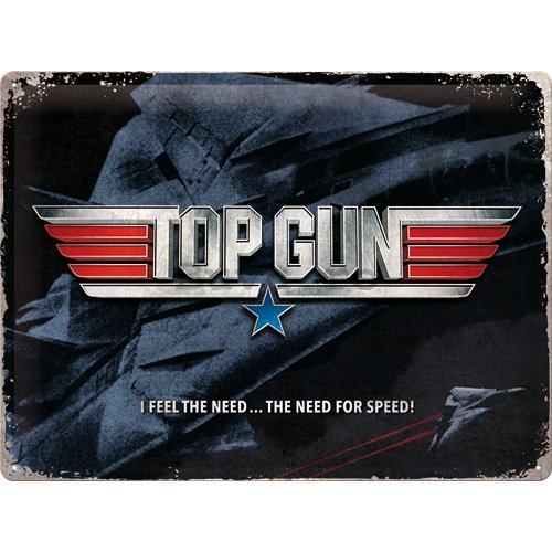 Placă metalică: Top Gun The Need for Speed - 40x30 cm