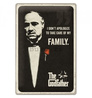 Placă metalică: The Godfather I don't apologize - 20x30 cm