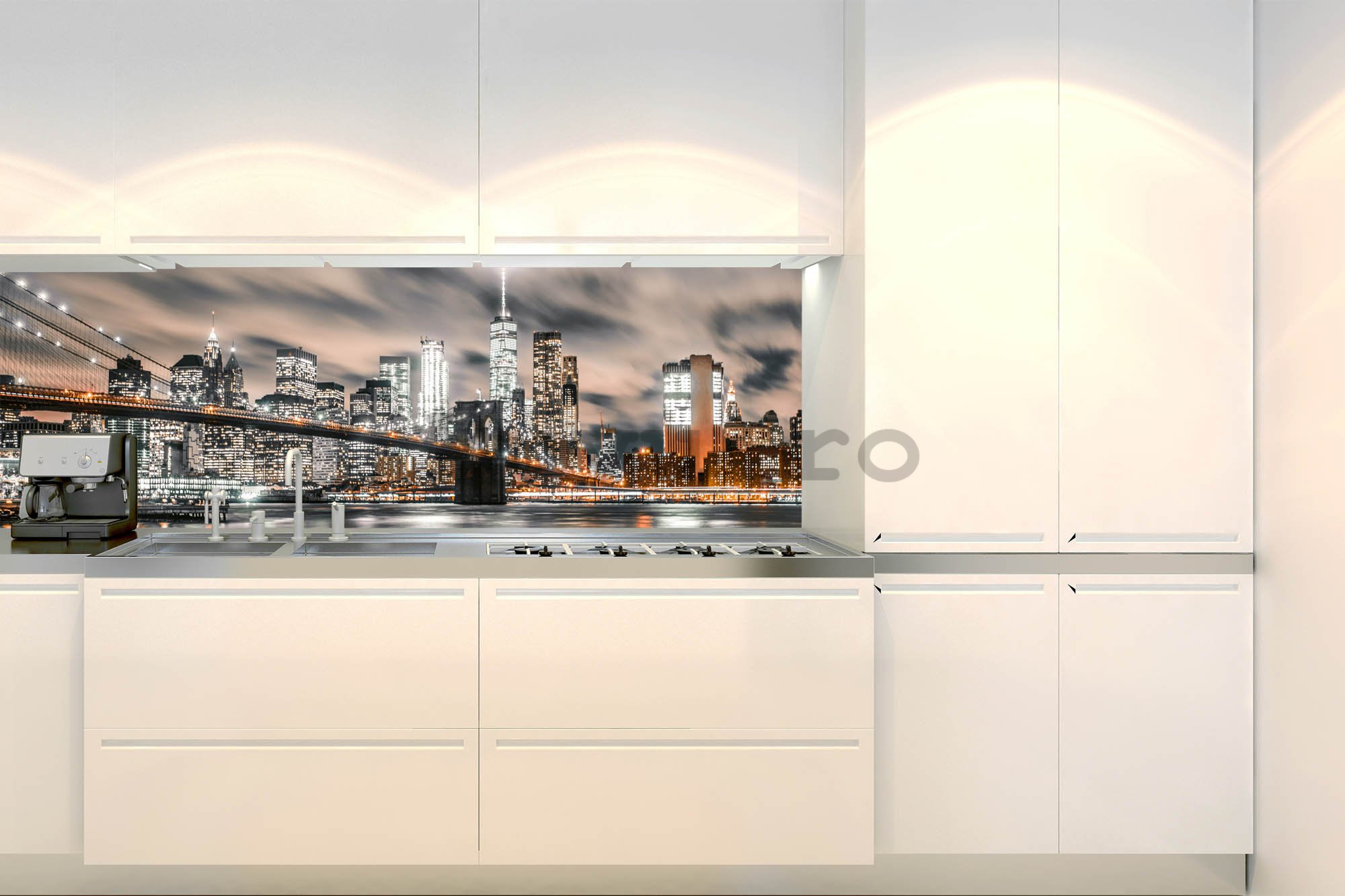 Tapet autoadeziv lavabil pentru bucătărie - Downtown Manhattan, 180x60 cm